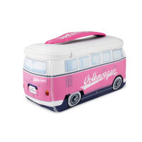 VW T1 Bus 3D Neopren Universaltasche - pink/Schriftzug -...
