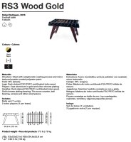 RS Barcelona RS#3 Wood Gold Football Table