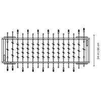 Fussballtisch RS#2 Design grün Tischfussball Tisch 8 Personen