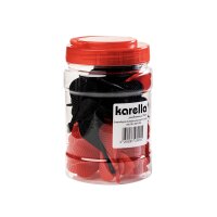 Ersatzflights Softdarts Karella Pvc 50Er-Set Rot Und Schwarz