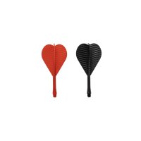 Ersatzflights Softdarts Karella Pvc 50Er-Set Rot Und Schwarz