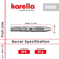 Steelbarrel Karella Profi Line Pl-05 80% Tungsten 22 G 2020
