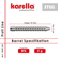 Steelbarrel Karella Profi Line Pl-06 80% Tungsten 21 G 2020