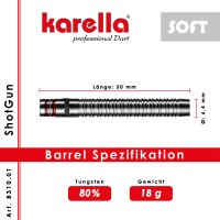Softdart Karella Shotgun Silver, 80% Tungsten 2020