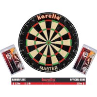 Dartboard Karella Master Im Set Inklusive 2 Satz Karella Steeldarts Und Karella Abwurflinie