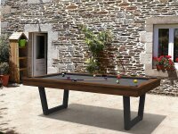 Swisspool Billard Harmony V Outdoor 200x100 mint Teck mit Abdeckung in Tischfarbe