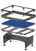 Clash Steel PRO Alumen Pool-Billardtisch 7 Fuss schwarz